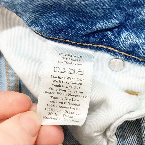 Everlane Blue Straight Leg Jeans with Classic Fit - Picture 5 of 7